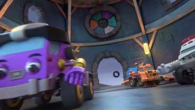 [water splashing] - Mighty Monsterwheelies