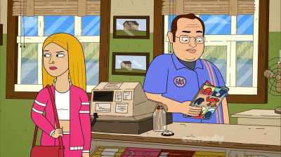 Wax candle dinosaur station
is down the road. - Corner Gas Animated