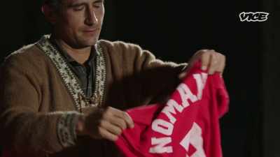 We had a Nomar shirt,
and on the back, - I Was a Teenage Felon