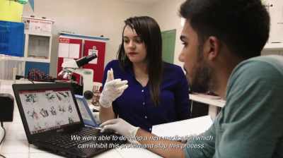We were able to develop
a new medication which
can inhibit this protein and - Science Fair