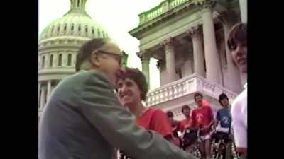 We all got to shake his
hand, film crew there. - Shadow of a Wheel