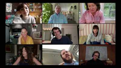 We were all sitting... we were
all sitting around the booth, - Family Squares