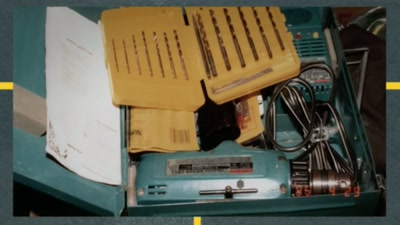 - We also found a drill,
a cordless drill, - FBI TRUE