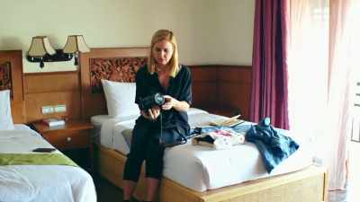 We also have a little
selfie stick, which I don't
actually know how to operate. - Trafficked with Mariana van Zeller