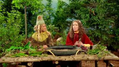 We are gonna start
with the tree bark, - At Home with Amy Sedaris
