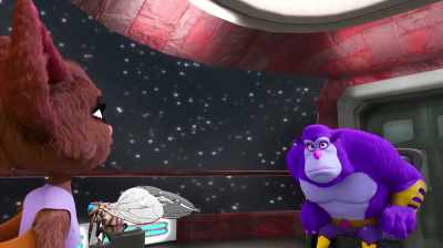 We better hurry
to planet Lehuya - Panda vs. Aliens