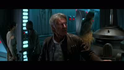 We came back for you CHEWIE EXCLAIMSWhat'd he sayThat it was your ideaThank youHow did you get awayI can't explain itAnd you wouldn't believe itEscape now hug later - Star Wars: Episode VII   The Force Awakens
