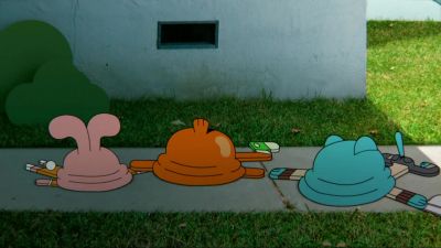 We can use this diaper as a parachute and float safely down to - The Amazing World of Gumball