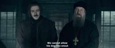 We cannot allow
his dog-like snout - Gogol. Viy