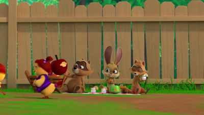 ♪ We could retrieve
Your stolen food ♪ - The Chicken Squad