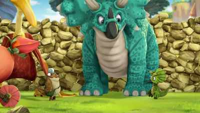 We could try Trey's idea,
remember? Digging a trench? - Gigantosaurus