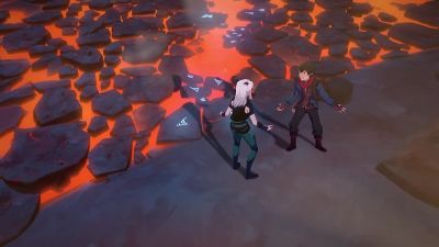 -We did it! We made it across!
-[Rayla] Whoo! Yeah! - The Dragon Prince