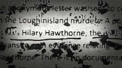 We don't know what
Hillary Hawthorn looks like. - No Stone Unturned