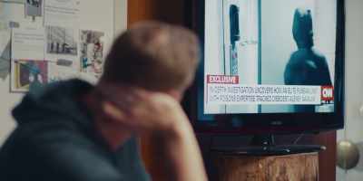 We enter a rundown
apartment building - Navalny