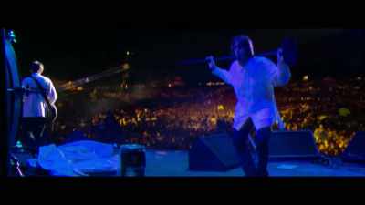 We flip that, "we are
not worthy" on its head, - Oasis: Knebworth 1996
