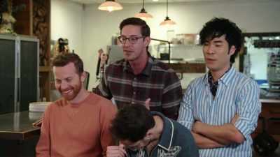 We got cherry peppers, arugula - No Recipe Road Trip With the Try Guys