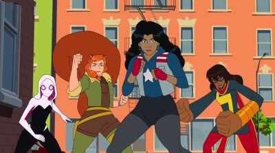 We got her now. Let's go... Oh. - Marvel Rising: Playing with Fire
