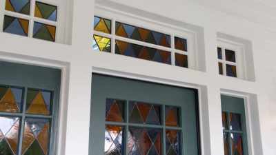 We got to still highlight
the gorgeous leaded-glass - Fixer Upper: Behind the Design
