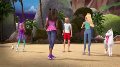 We gotta get outta here!
Go, go, go! - Barbie: A Touch of Magic