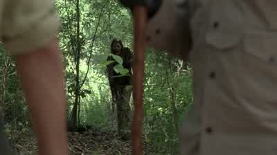 We have a good hour until we have 'em to green when we hand them off to Daryl, Sasha, and Abraham. - The Walking Dead
