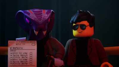 We have blasters
and injunction paperwork, - LEGO Ninjago: Dragons Rising