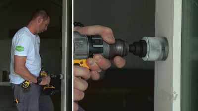 We have to drill holes for
the handle and locking system - Island of Bryan