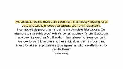 We have indisputable,
incontrovertible proof that his claims - Diddy: Monster's Fall