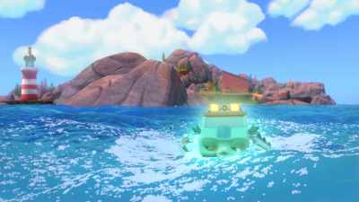 We have to slow her down,
or else she'll crash into those rocks! - Mighty Monsterwheelies