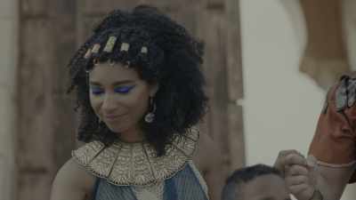 We have the children dressed in costume, - Queen Cleopatra