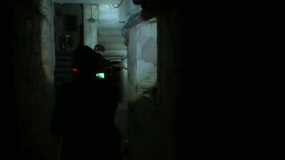 We head into the corridor
where he first detected the imps. - Spooked Scotland
