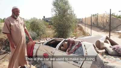 We lived off this car.
It was not a private car; we needed it for work. - Killing Gaza