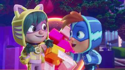 We look so cool! Can I get a hug, Wren? - The Action Pack Saves Christmas