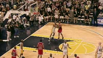 We made him double-clutch on that shot,
and he still almost made it. - The Last Dance