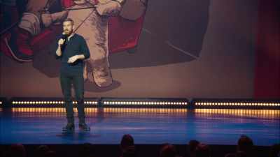We moved to the suburbs
'cause my sister was born, - Andrew Santino: Home Field Advantage