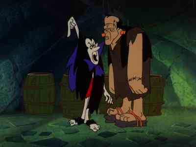 We must find him I will search over there - The Flintstones Meet Rockula and Frankenstone