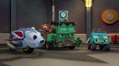 We need to find a way
to get everyone to safety, - Mighty Monsterwheelies