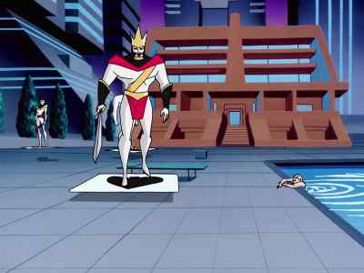 We need to follow up
on our recent transaction, Mr. Powers. - Batman Beyond