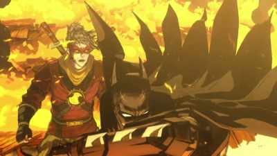 We need to go! She can't
stay afloat much longer. - Batman Ninja
