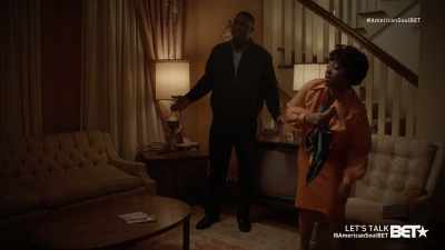 - We need to talk.
- I'll go warm up your food. - American Soul