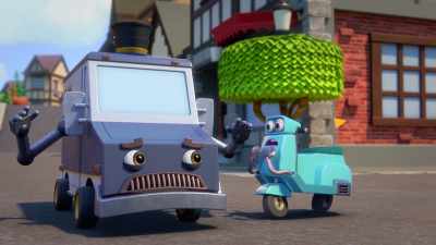 -We need the MonsterWheelies.
-[panting] Oh, my! - Mighty Monsterwheelies