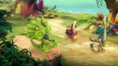 -We never break a promise!
-(Snoring) - Gigantosaurus