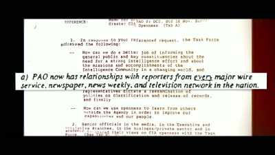 "We now have relationship with
reporters from every underlined - Unacknowledged