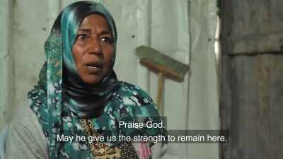 We praise God.
May he give us the strength to stay here. - Killing Gaza
