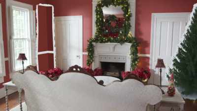 We put a big tree in the corner,
fully decorated. - A Christmas Open House