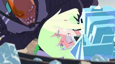 We put a tracker in the
old man's body beforehand. - Promare