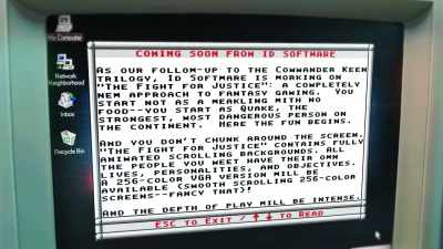 We even put an ad inside of Commander Keen, - FPS: First Person Shooter