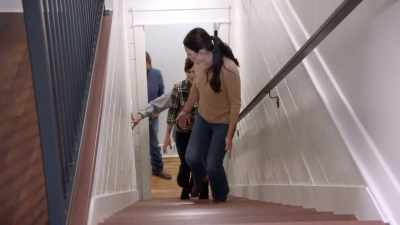 We redid the stairs
so they weren't as steep. - Fixer Upper: Behind the Design