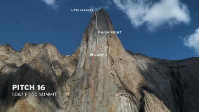 We repelled back down
and spent that night - Edge of the Earth