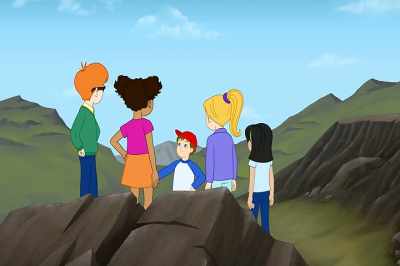 -We rock!
-And Captain Rock Man doesn't! - The Magic School Bus Rides Again