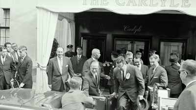 We saw him coming in
with the entourage - Always at The Carlyle